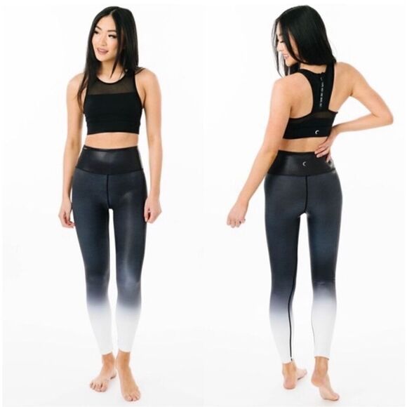 ZYIA Light N Tight Metallic Ombré HR Leggings, Size 4 - Picture 1 of 6